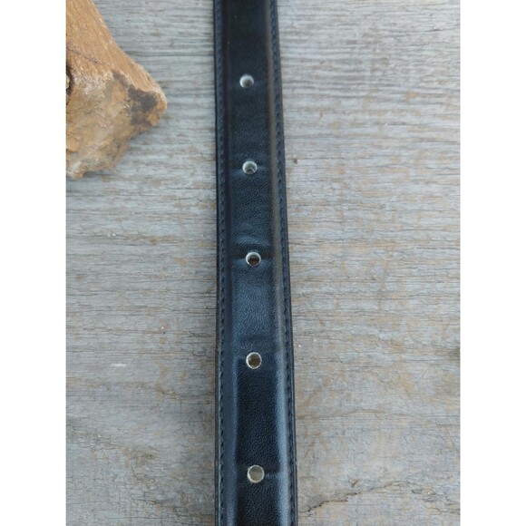 Vintage Womens Black Leather Belt By Partners Size Large - Picture 7 of 10
